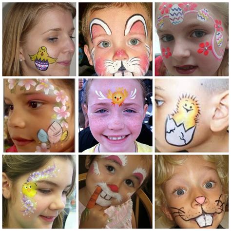 Draw an upside-down triangle between the top lip and nose. . Face paint ideas for easter